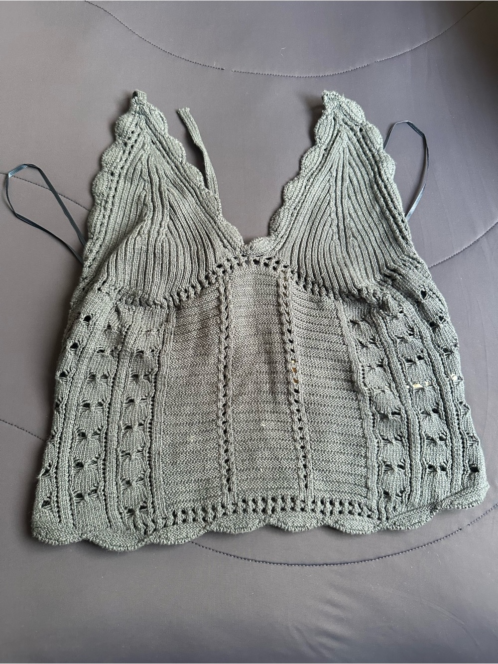 Free people navy blue  Knit Camisole Top
